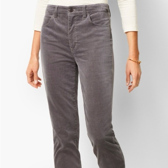 Talbots Denim - Talbots Women's Charcoal Straight Leg Velveteen Jeans